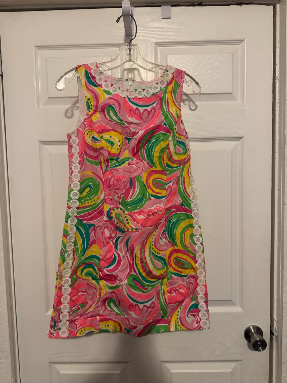 Lilly Pulitzer Girls' Pink Multicolor Swirl Summer Dress Size 8